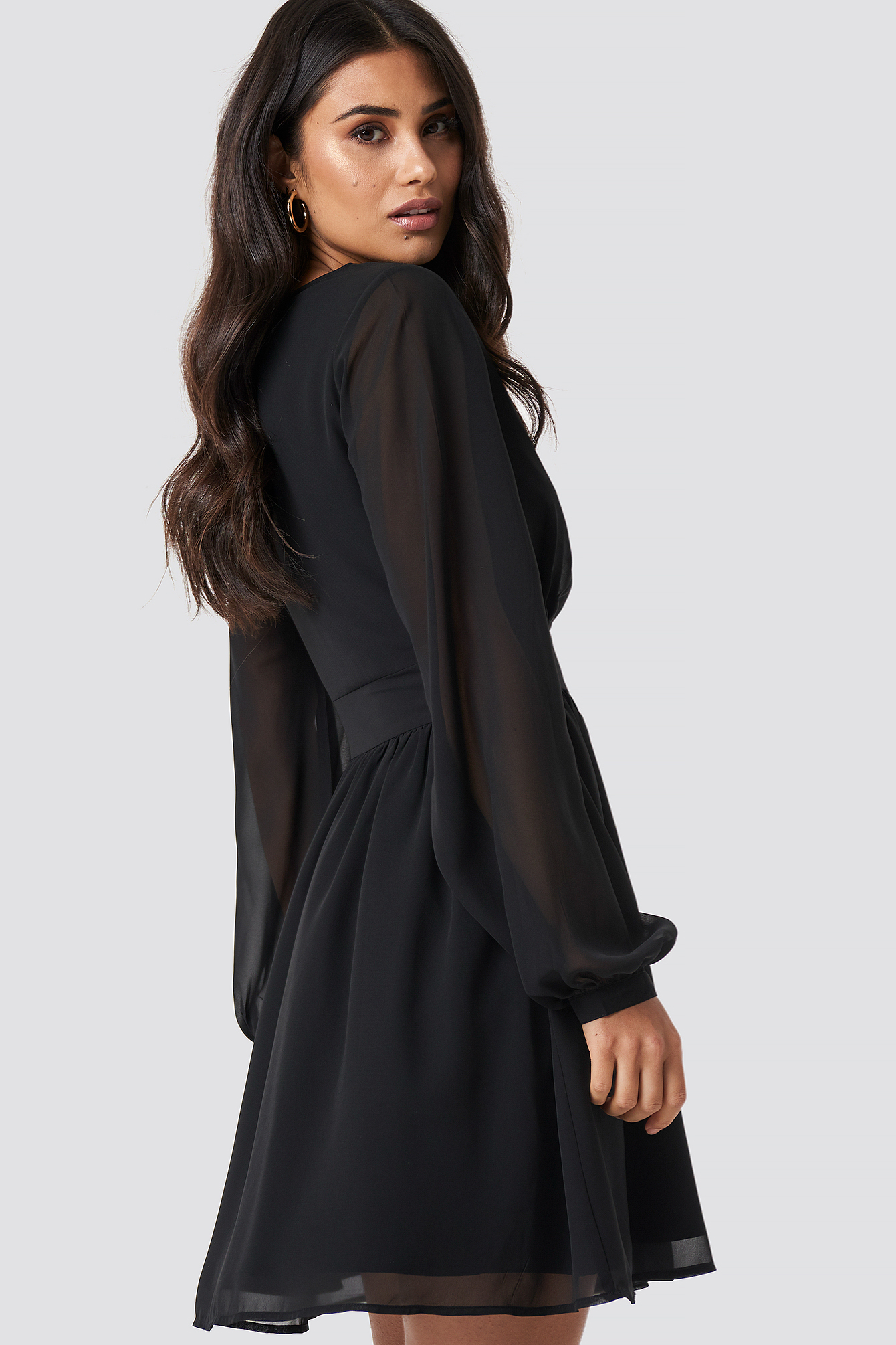 Front Overlap Mini Dress NA-KDLOUNGE.DE