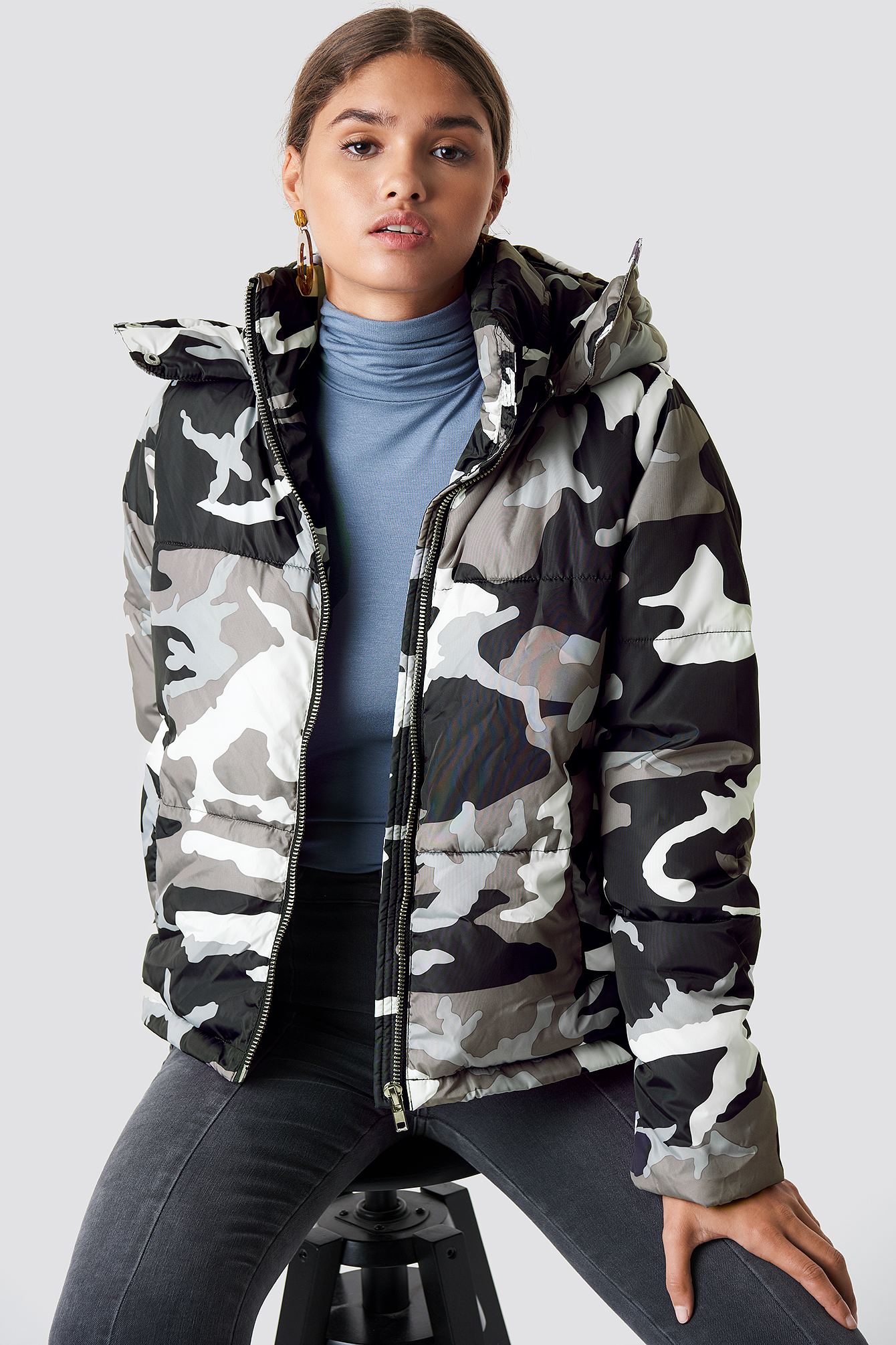 Camo Padded Jacket NA-KDLOUNGE.DE
