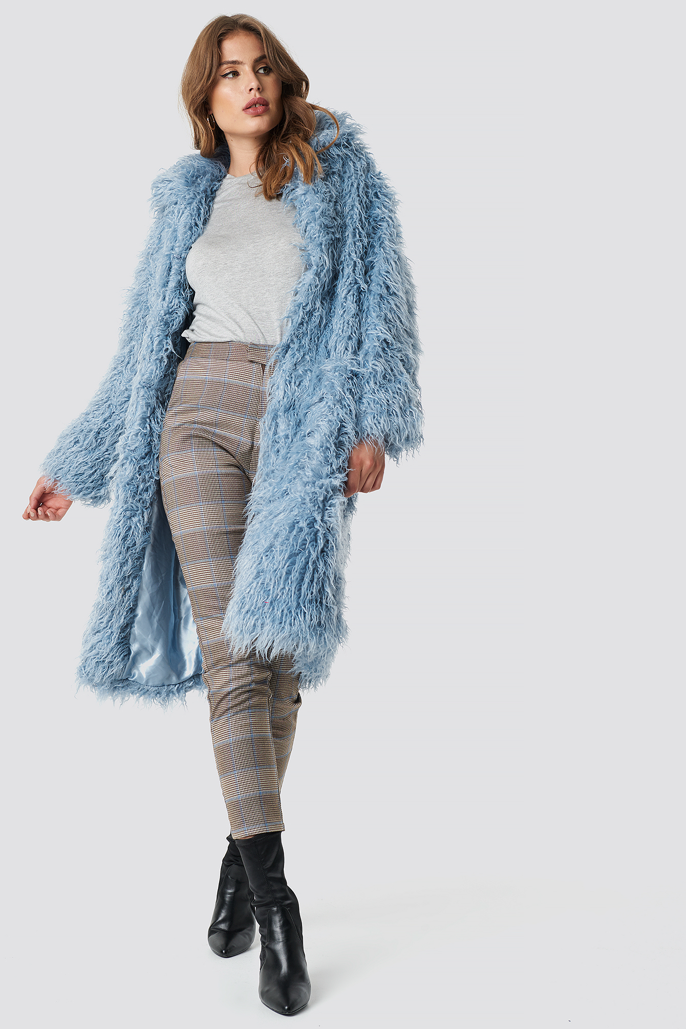 Faux Fur Long Jacket NA-KDLOUNGE.DE