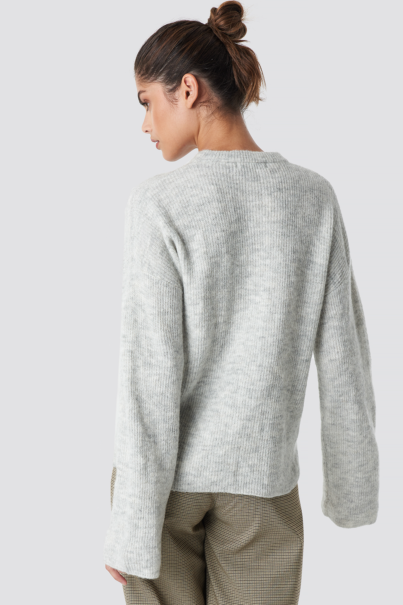 Alpaca Wool Blend Round Neck Sweater NA-KDLOUNGE.DE
