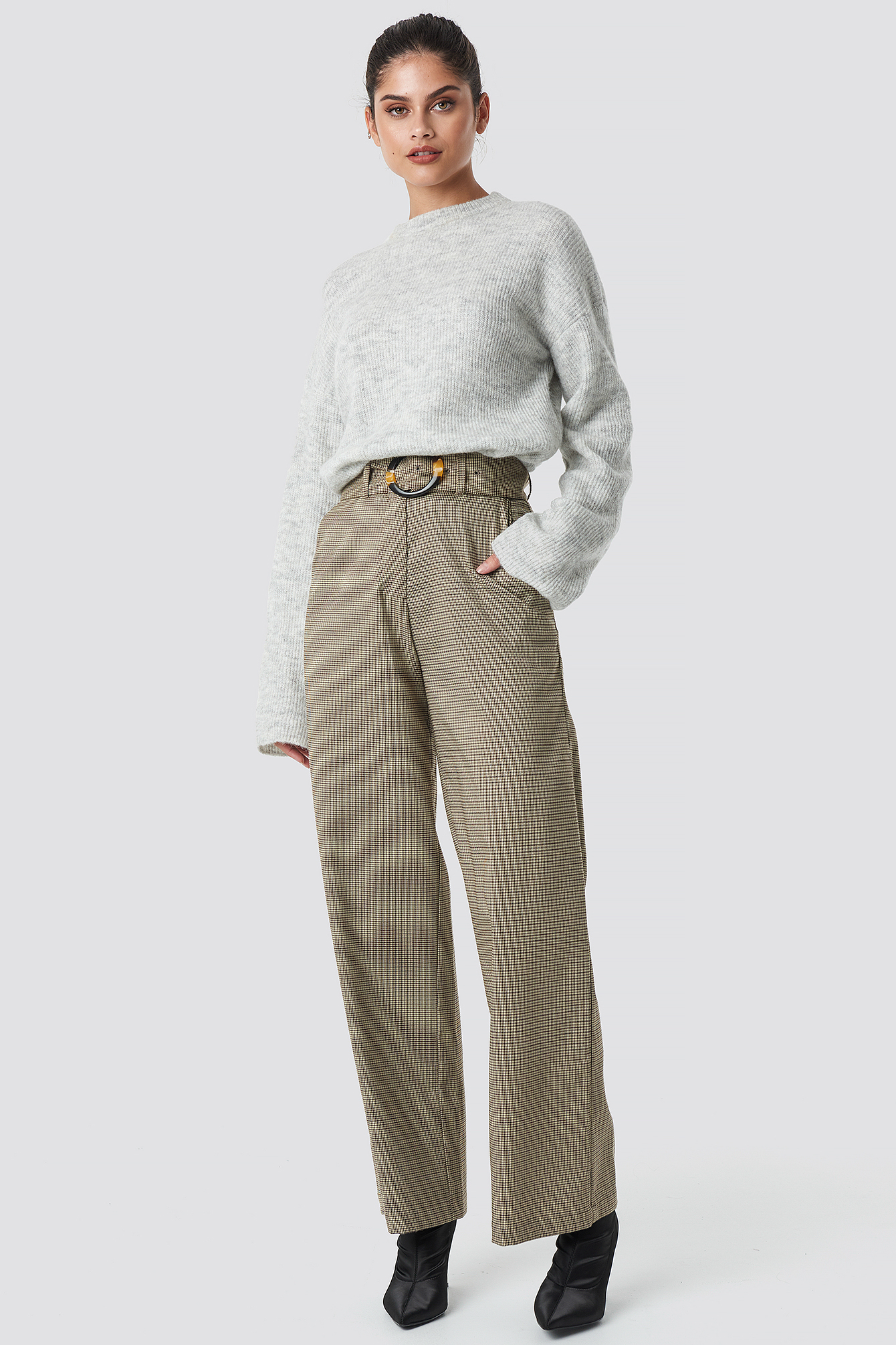 Alpaca Wool Blend Round Neck Sweater NA-KDLOUNGE.DE