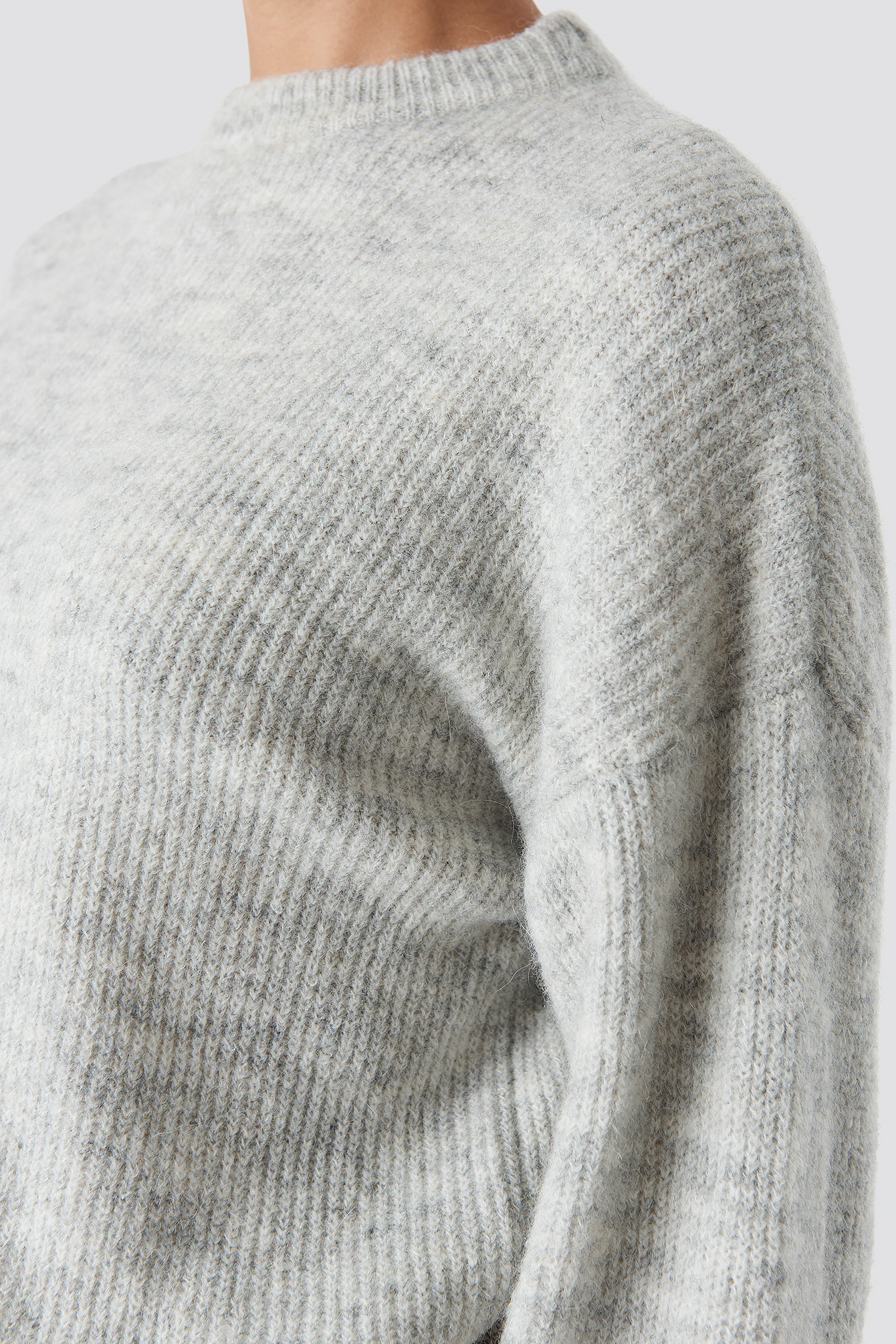 Alpaca Wool Blend Round Neck Sweater NA-KDLOUNGE.DE