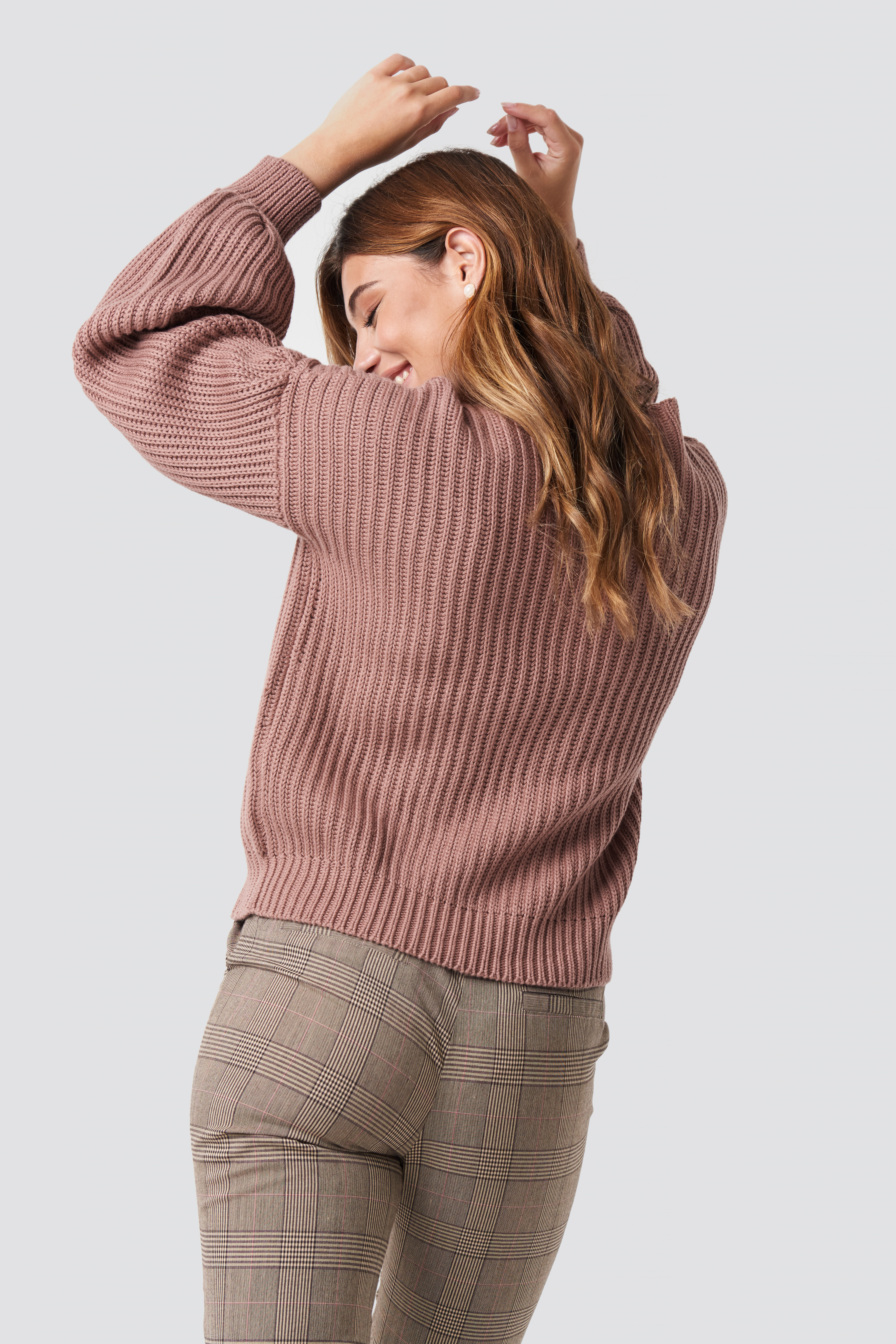 Balloon Sleeve Knitted Sweater NA-KDLOUNGE.DE