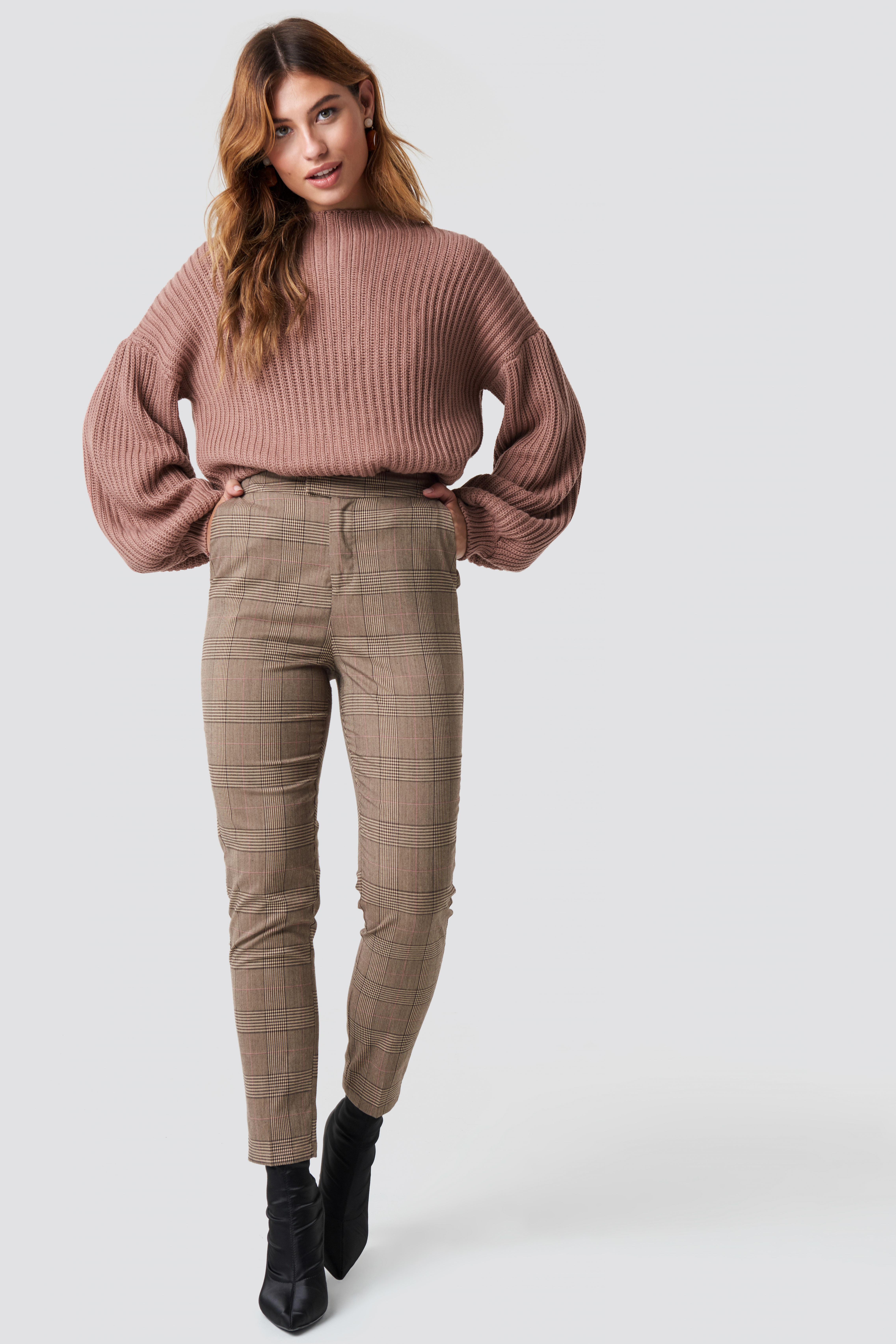 Balloon Sleeve Knitted Sweater NA-KDLOUNGE.DE
