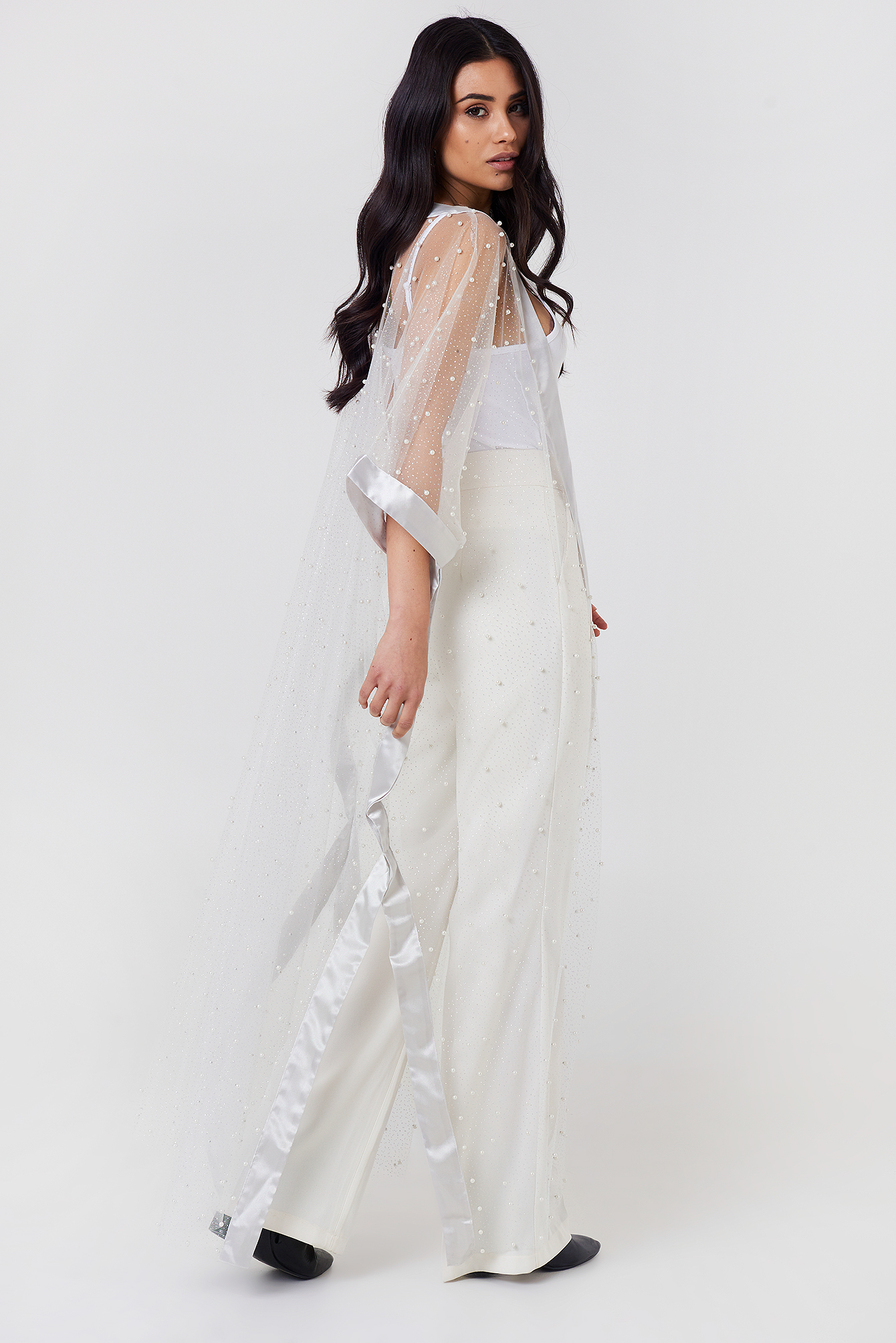 Beaded Glitter Kimono NA-KDLOUNGE.DE