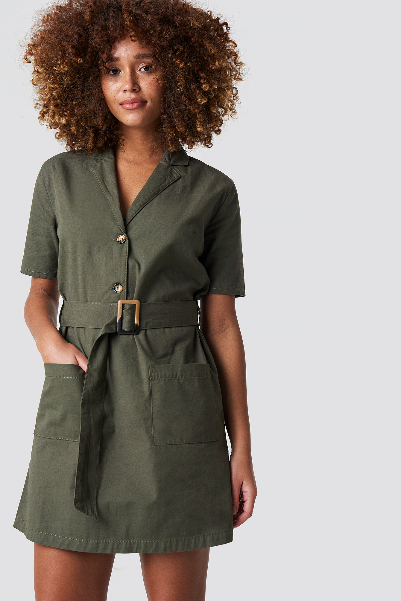 Belted Cargo Mini Dress NA-KDLOUNGE.DE