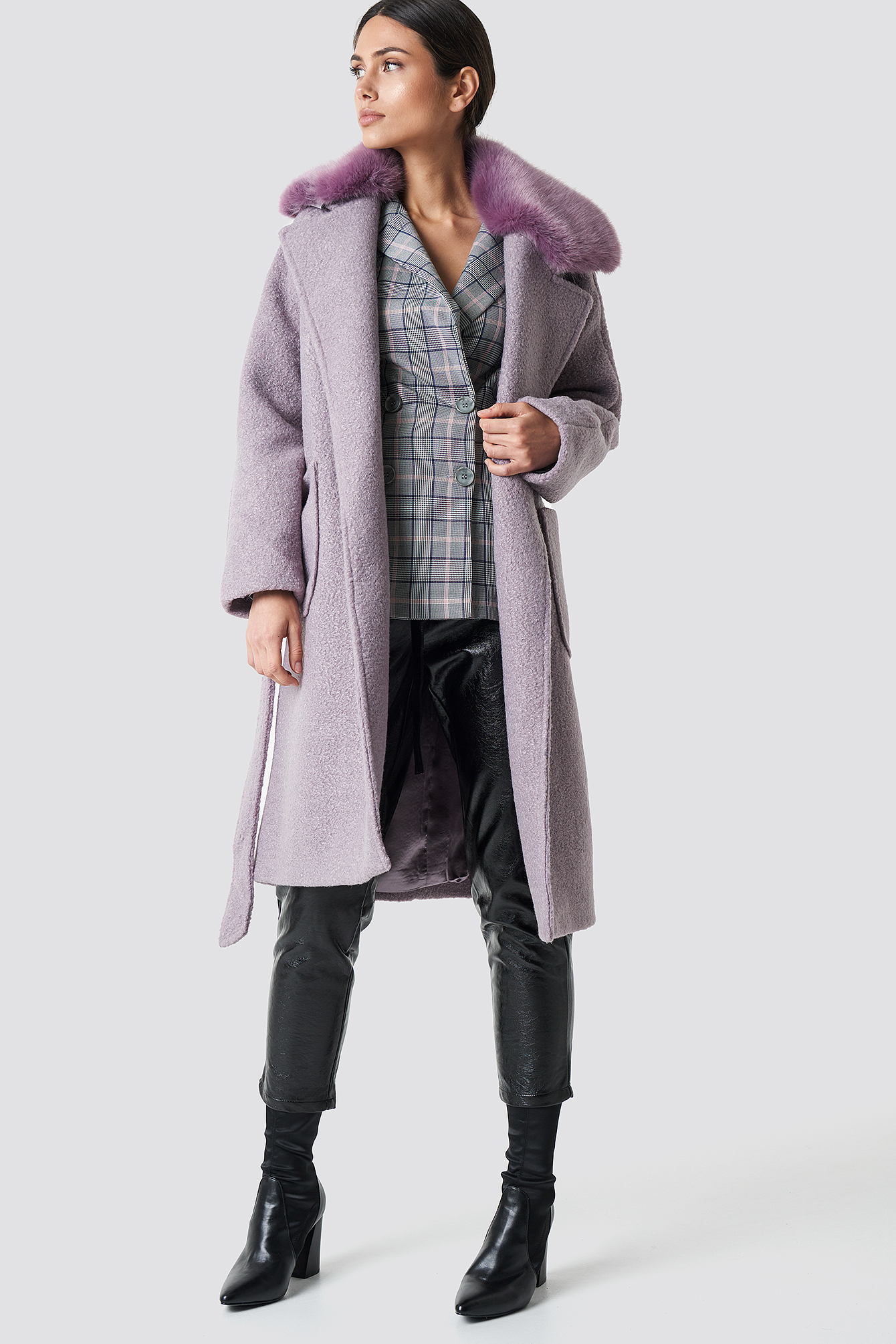 Big Faux Fur Collar Coat NA-KDLOUNGE.DE