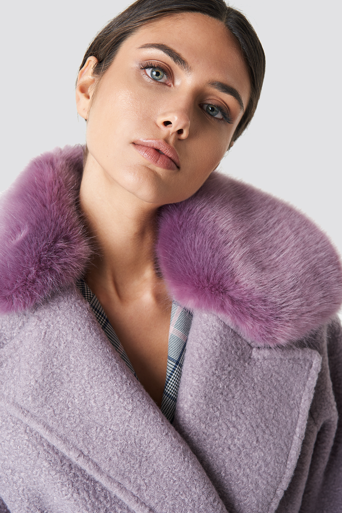 Big Faux Fur Collar Coat NA-KDLOUNGE.DE
