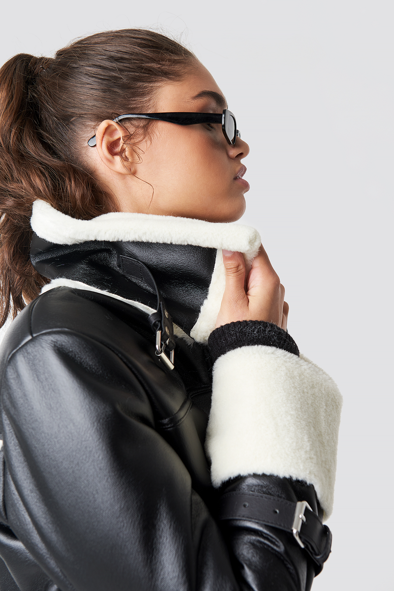 Contrast Bonded Aviator Jacket NA-KDLOUNGE.DE