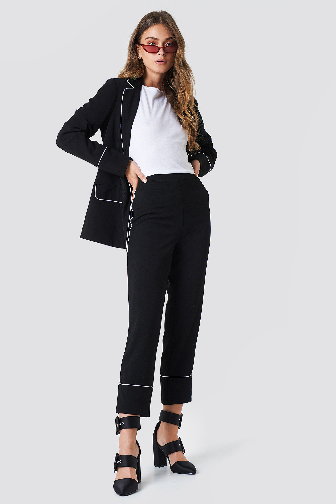 Contrast Piping Blazer NA-KDLOUNGE.DE