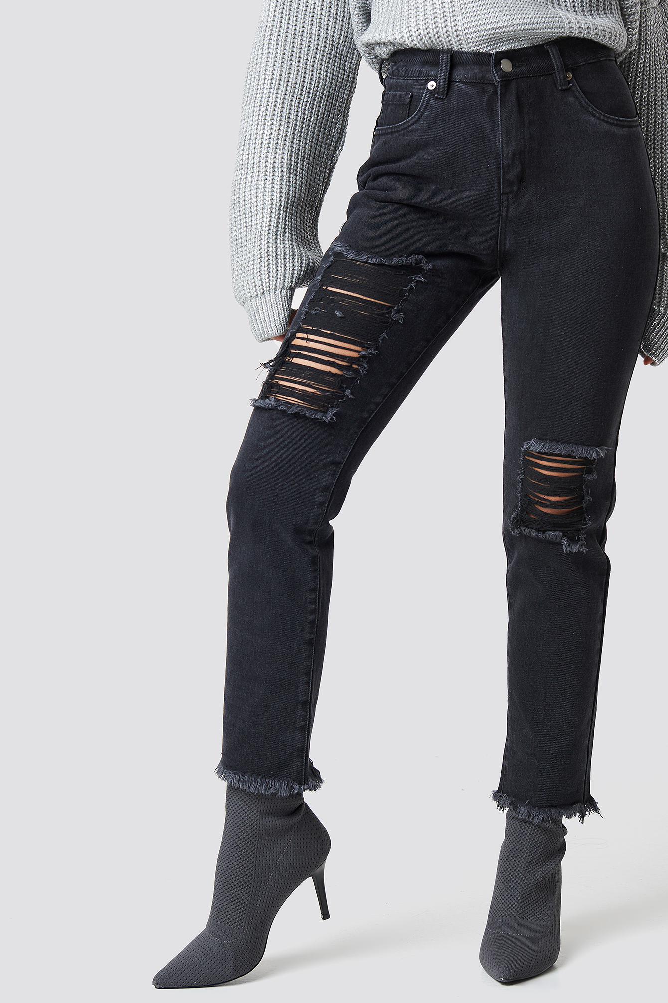 Destroyed Leg Denim NA-KDLOUNGE.DE