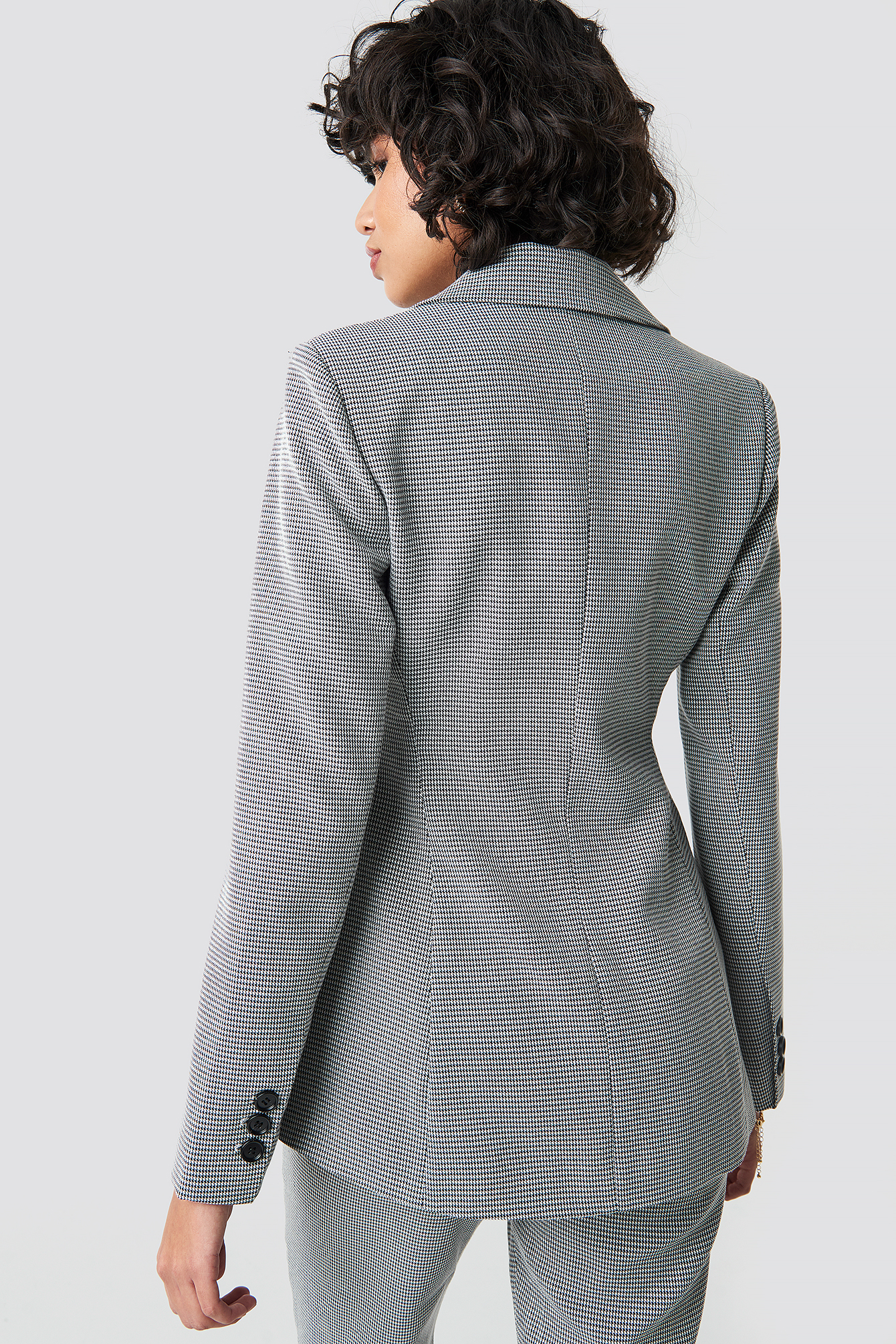 Dogtooth Fitted Blazer NA-KDLOUNGE.DE