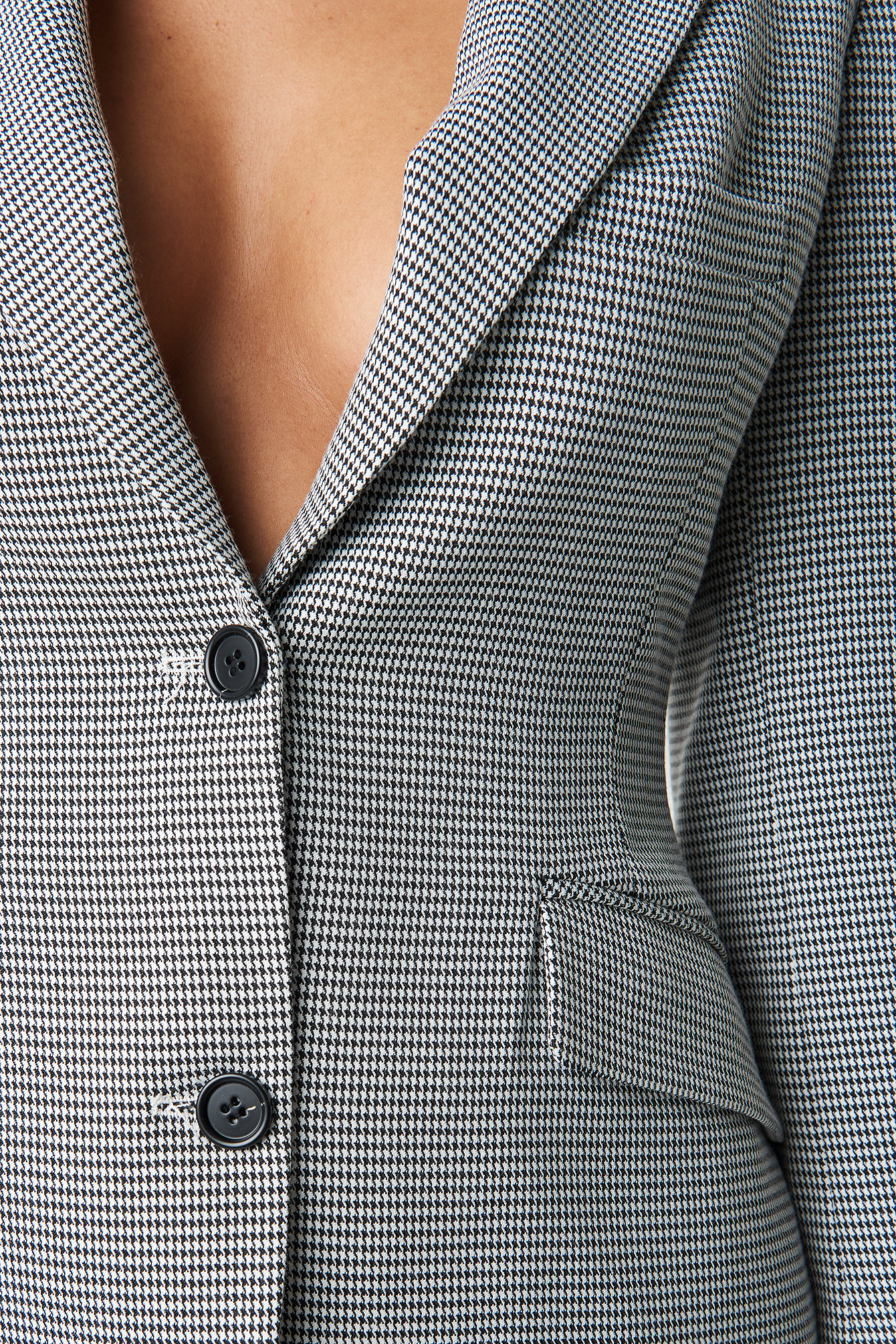 Dogtooth Fitted Blazer NA-KDLOUNGE.DE