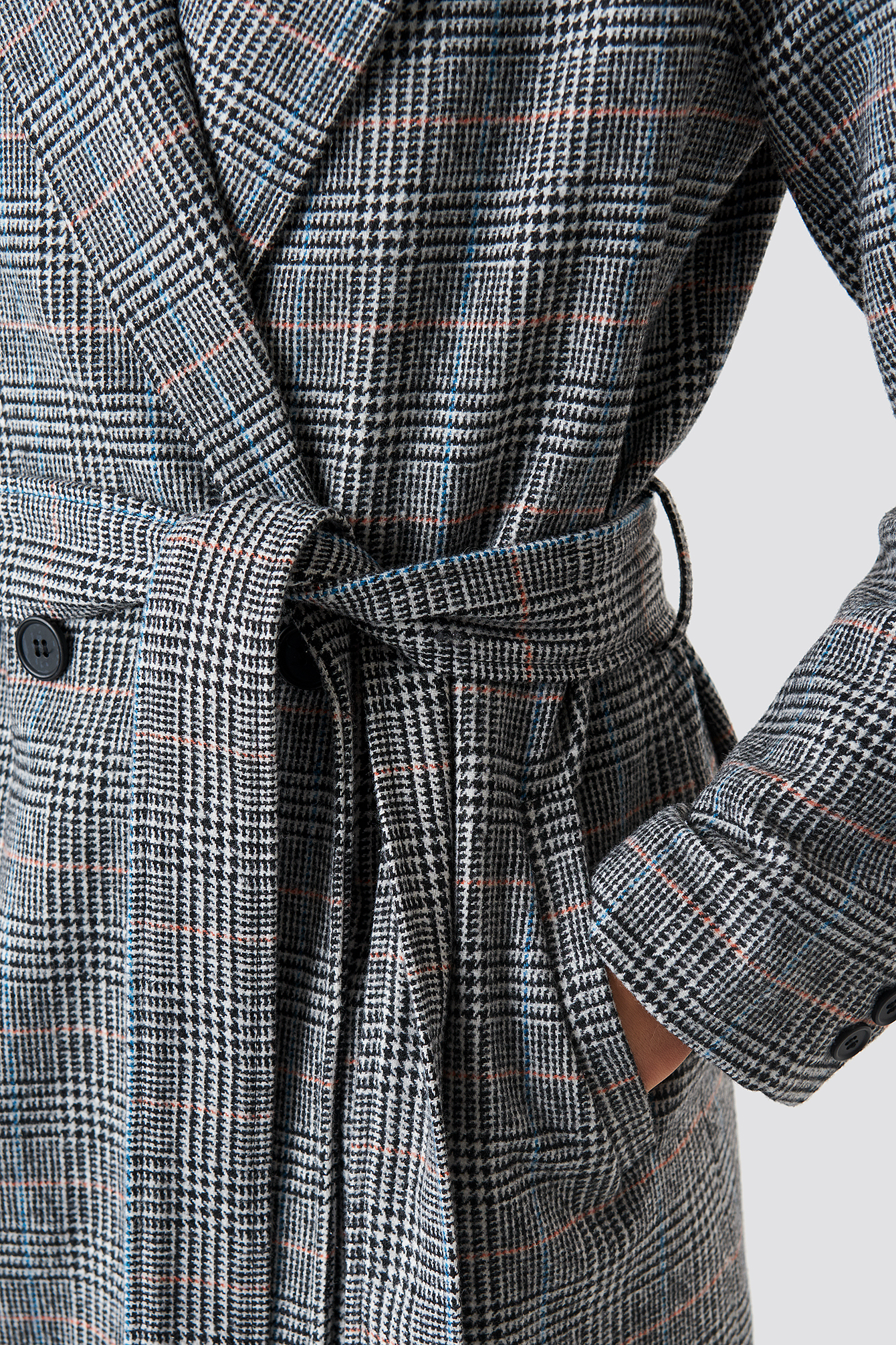 Double Breasted Plaid Coat NA-KDLOUNGE.DE