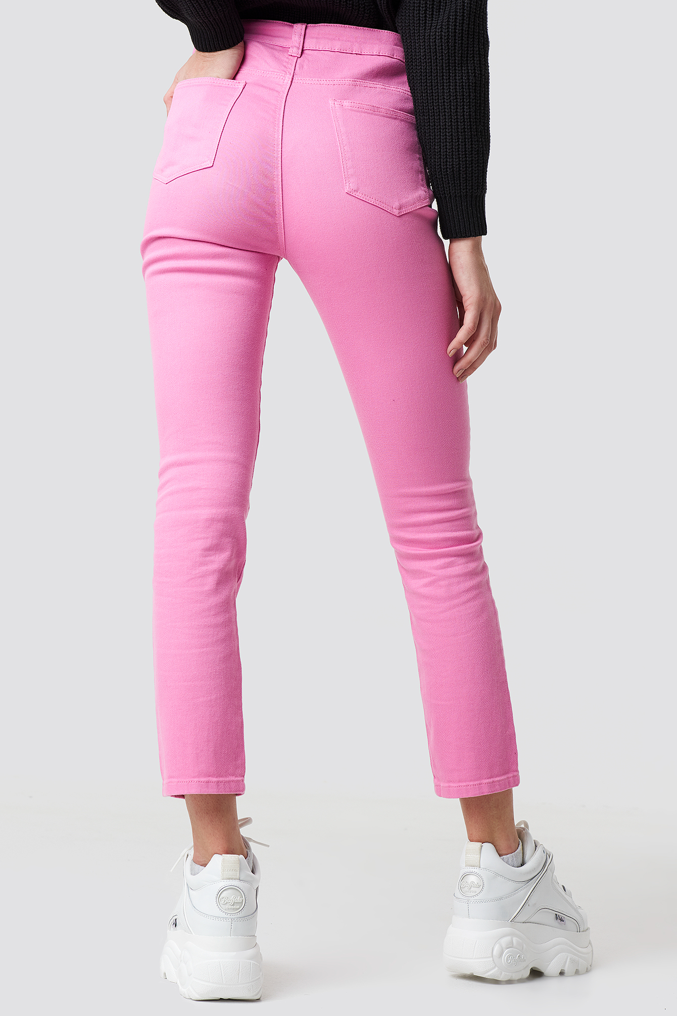 Highwaist Skinny Front Slit Jeans NA-KDLOUNGE.DE