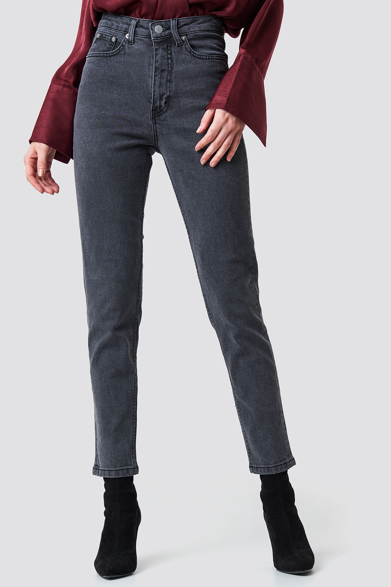 High Rise Slim Fit Jeans NA-KDLOUNGE.DE
