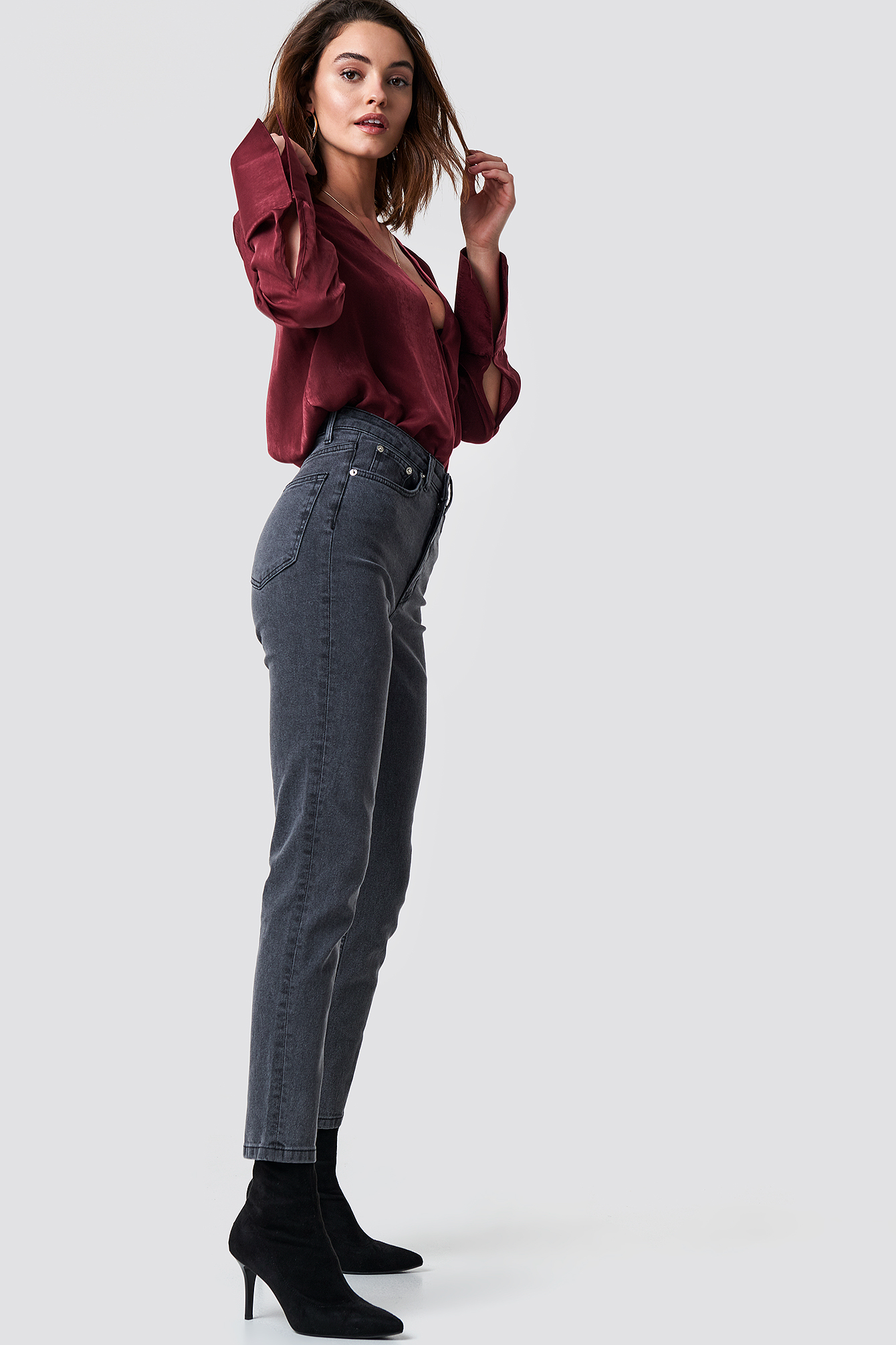 High Rise Slim Fit Jeans NA-KDLOUNGE.DE