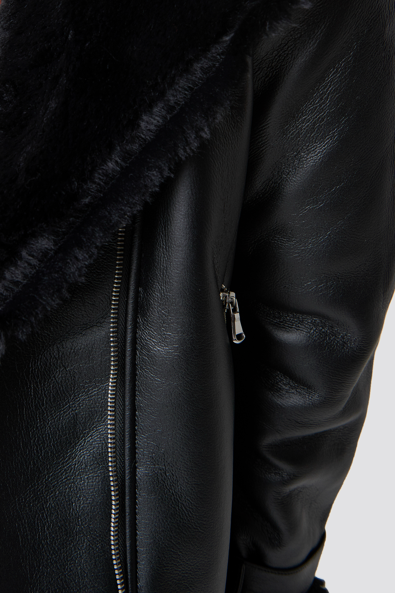 Oversized Padded Biker Jacket NA-KDLOUNGE.DE