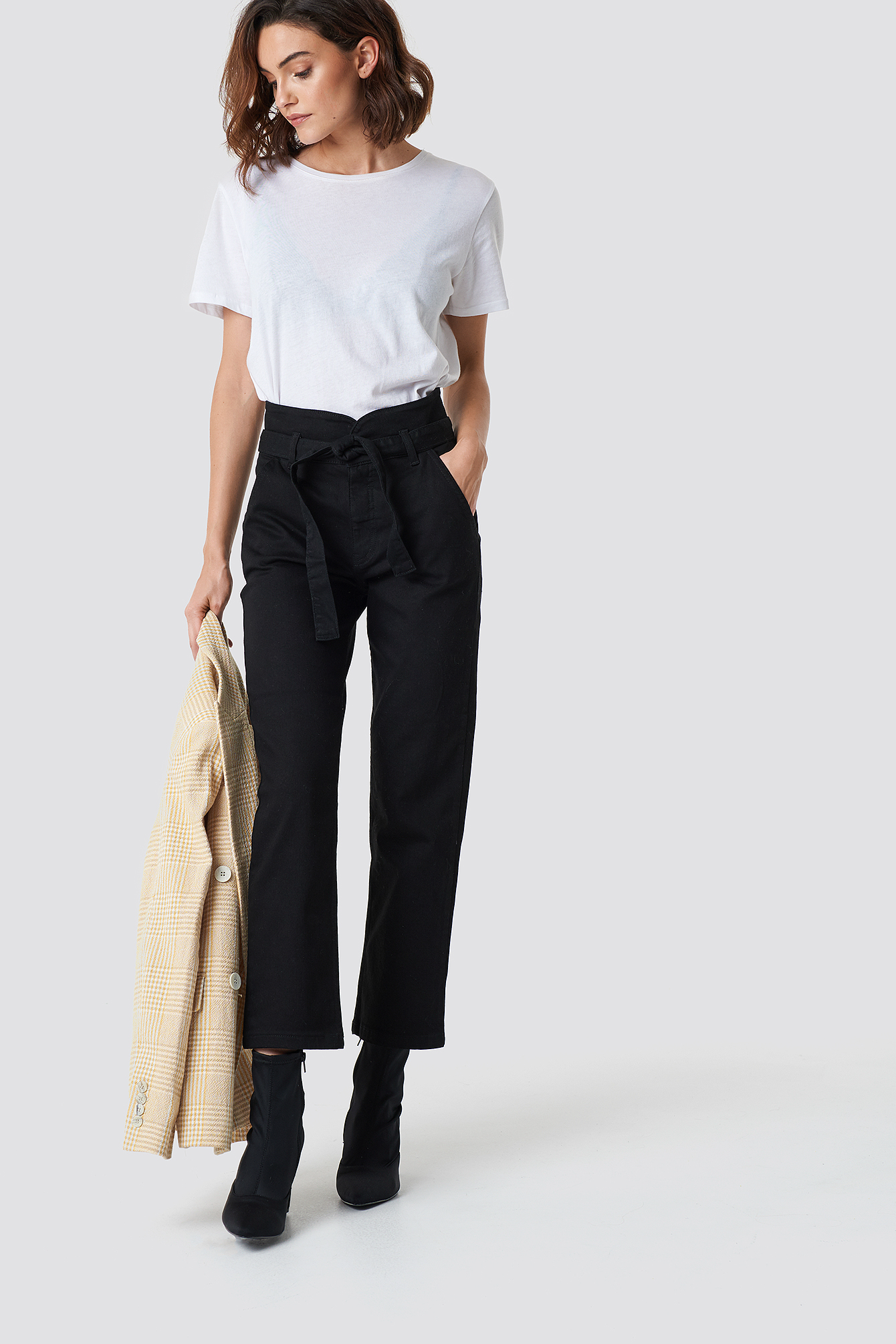 Paperbag Denim Pants NA-KDLOUNGE.DE
