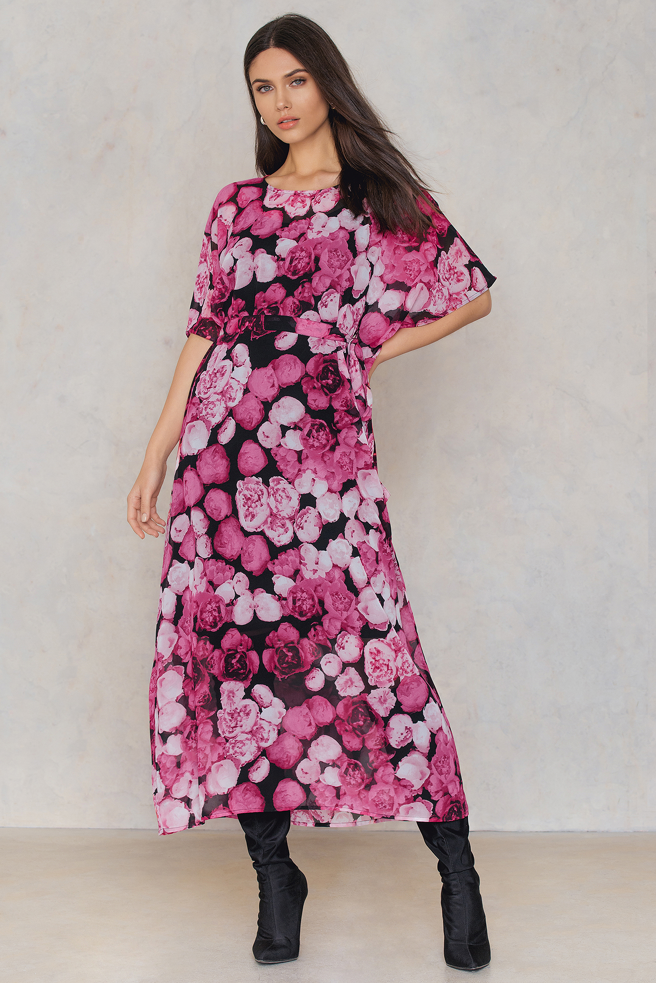 Printed Chiffon Caftan NA-KDLOUNGE.DE