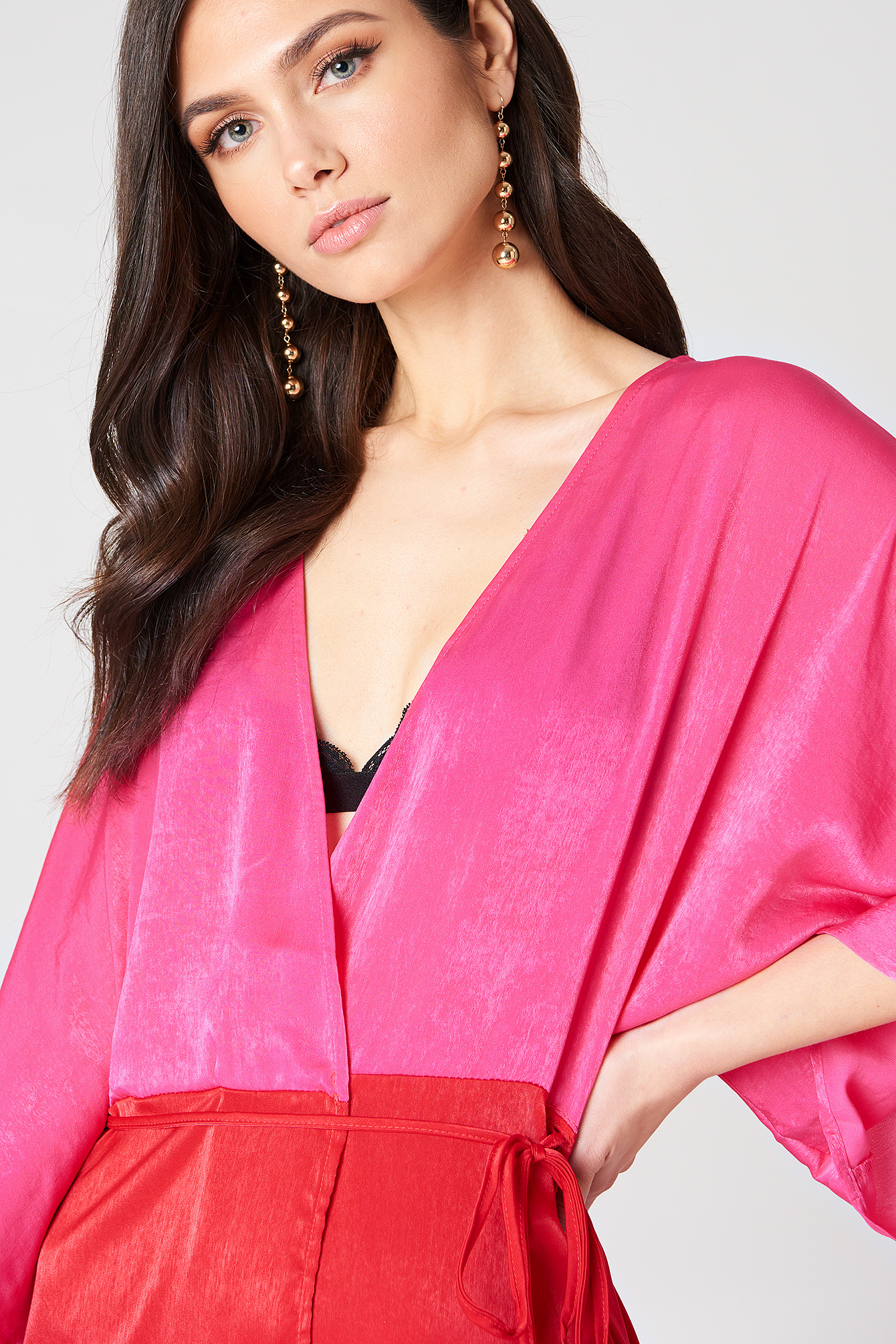 Satin Coat Dress NA-KDLOUNGE.DE