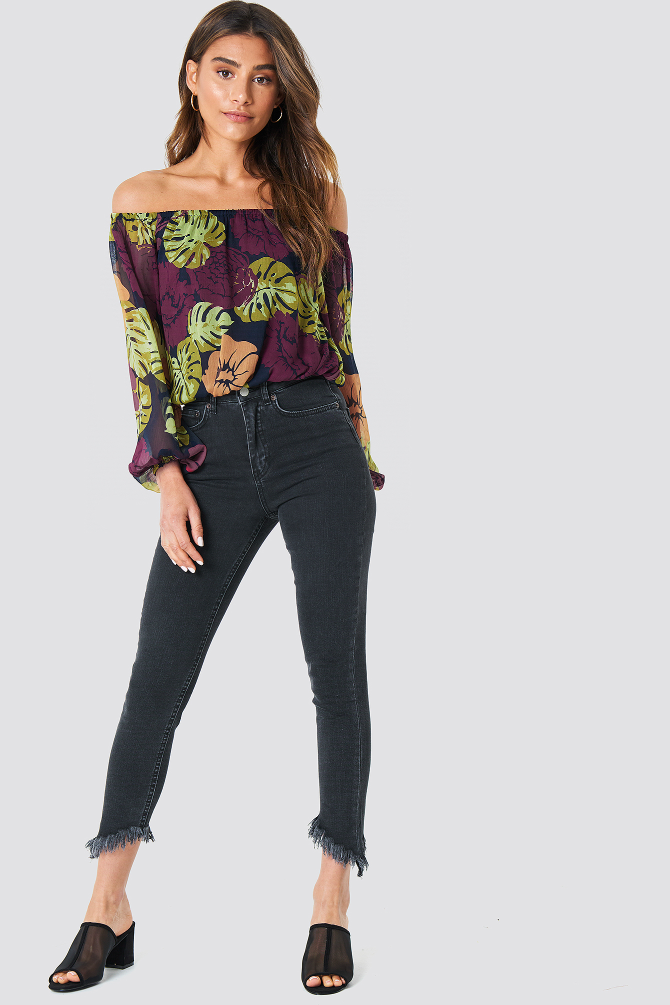 Slanting Hem Jeans NA-KDLOUNGE.DE