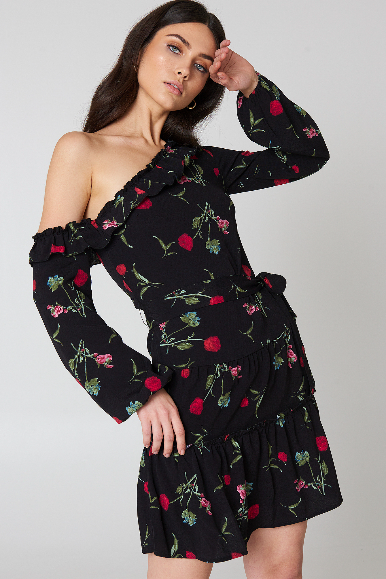 Slip Shoulder Balloon Sleeve Dress NA-KDLOUNGE.DE