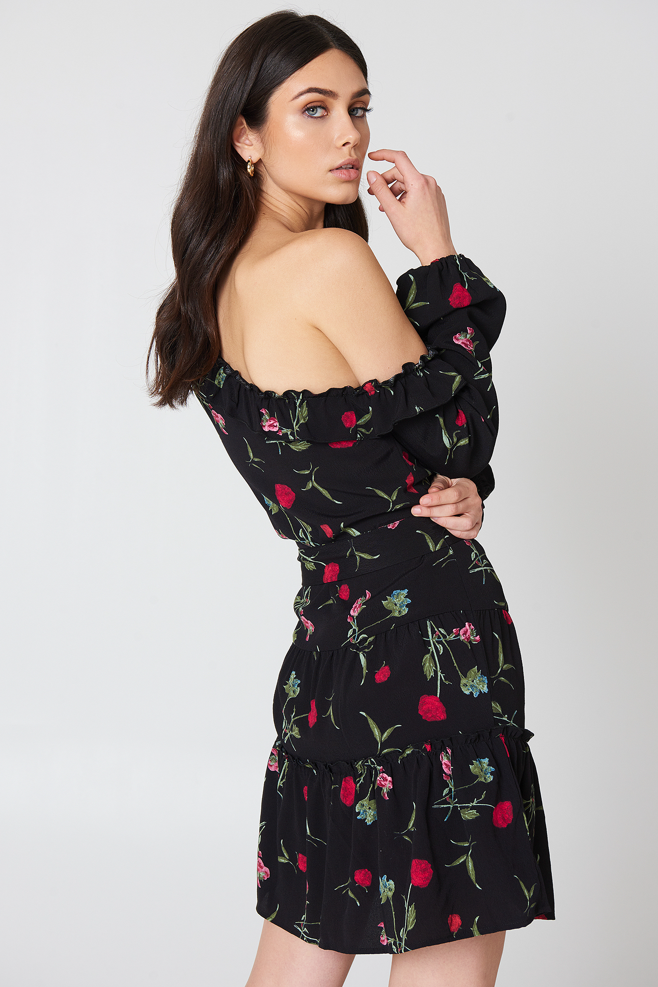 Slip Shoulder Balloon Sleeve Dress NA-KDLOUNGE.DE