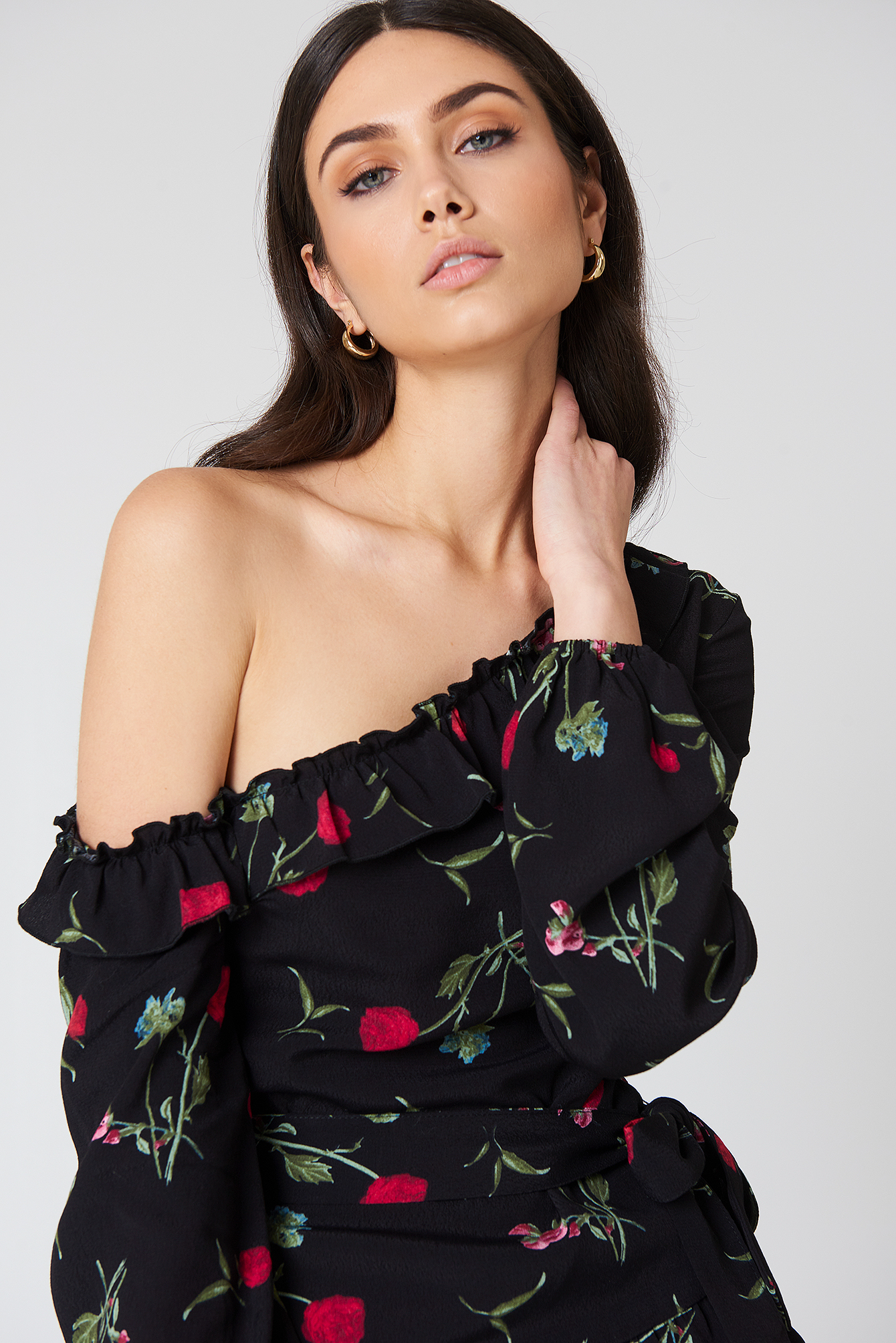 Slip Shoulder Balloon Sleeve Dress NA-KDLOUNGE.DE