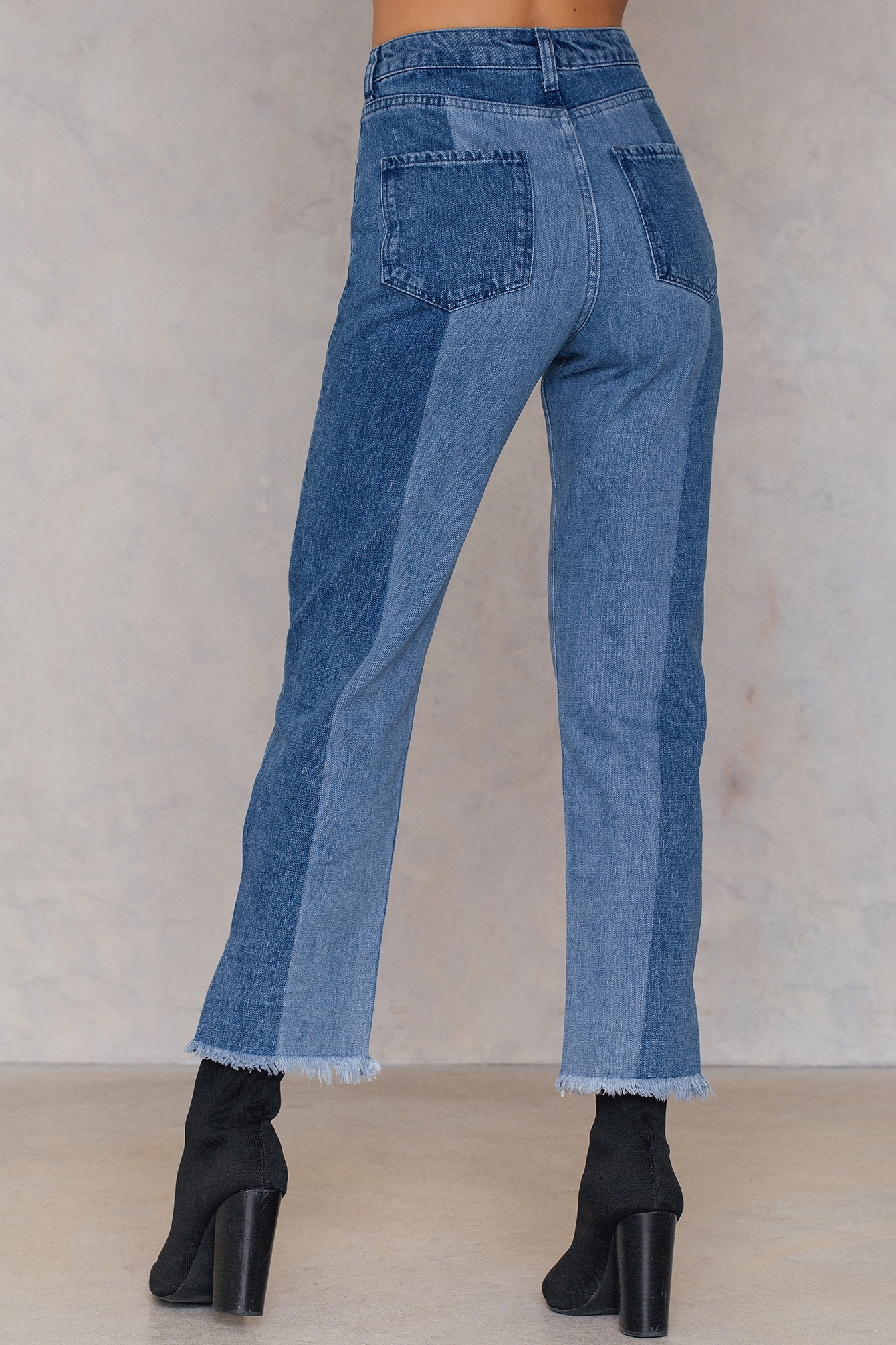 Asymmetric Hem Jeans NA-KDLOUNGE.DE
