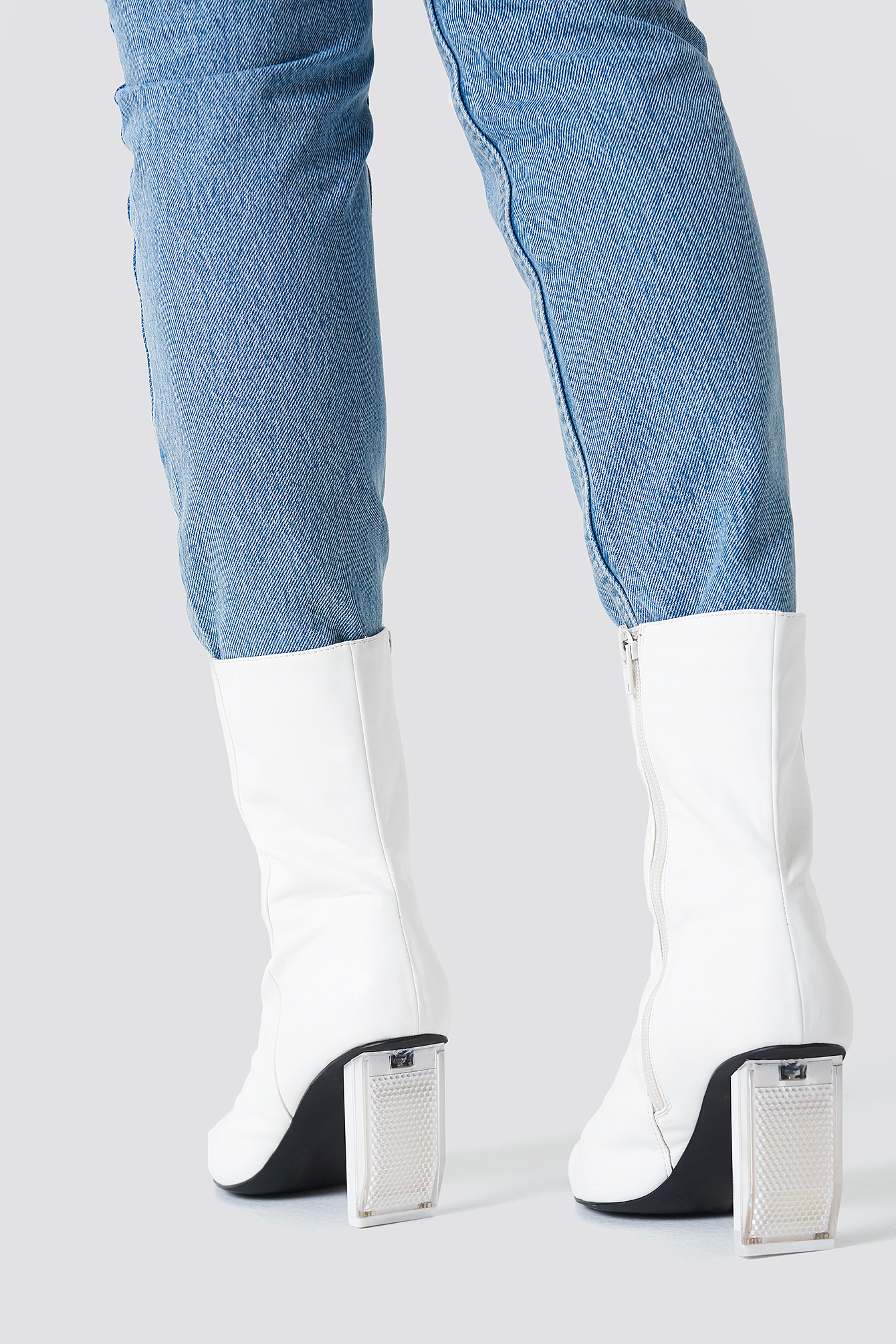 Asymmetric Heel Boots NA-KDLOUNGE.DE