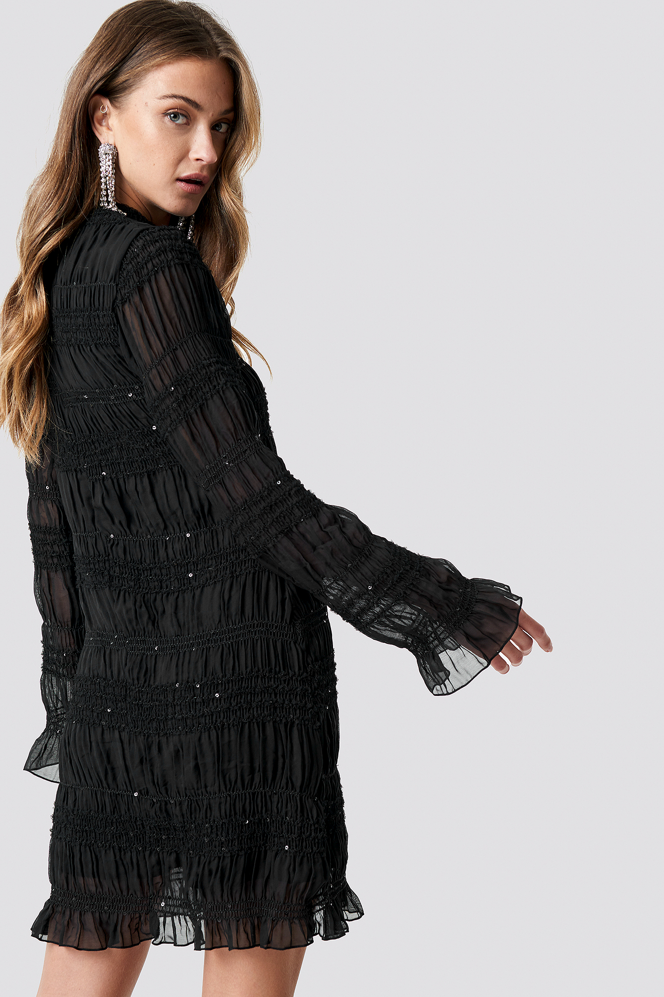 High Neck Sequins Detail Dress NA-KDLOUNGE.DE